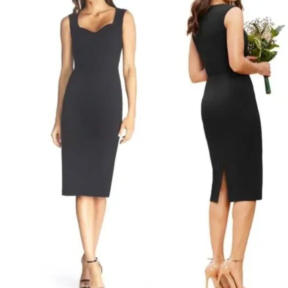 NEW WITH TAGS - Black Dress the Population Elle Sheath Dress - Picture 2 of 4